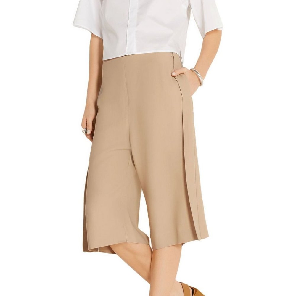 NEW ACNE STUDIOS Beige Caryn crepe culottes